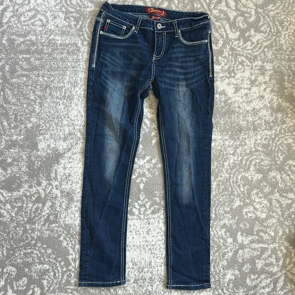 Seven7 Jeans Embroidered Sparkly Pockets Size 12P